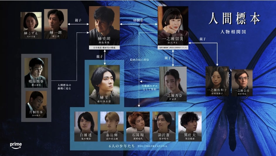 ドラマ『人間標本』キャスト登場人物の相関図