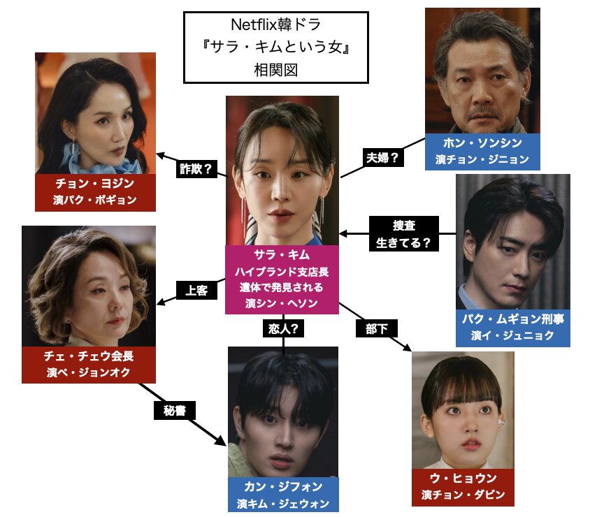 韓ドラ『サラ・キムという女』相関図